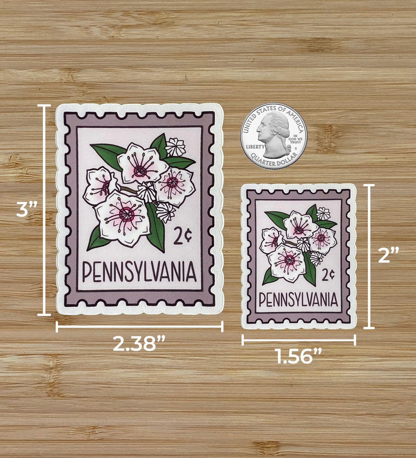 Pennsylvania State Flower Stamp Sticker
