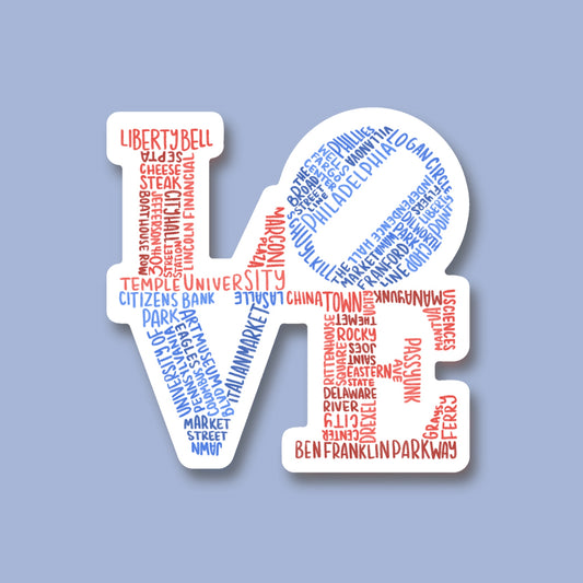 Philadelphia LOVE Collage Sticker