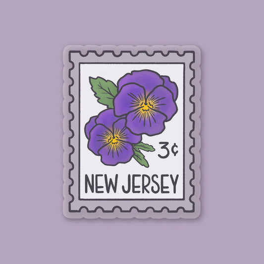 New Jersey State Flower Stamp Sticker
