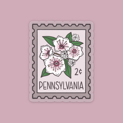 Pennsylvania State Flower Stamp Sticker