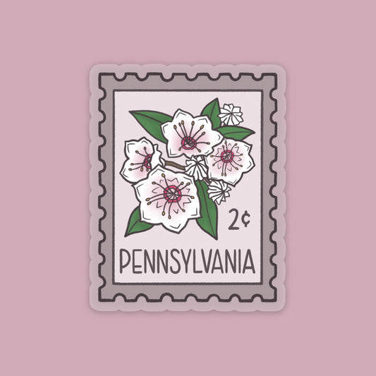 Pennsylvania State Flower Stamp Sticker